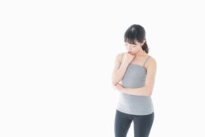 代謝が落ちたと悩む女性